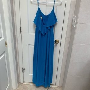 Blue high low dress